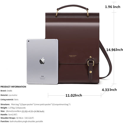 Cnoles Leather Backpack Purse For Women Fashion Ladies Vintage Bags Casual College Travel Backpacks Large bag Brown
