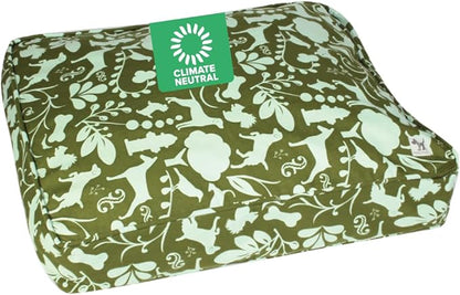 Molly Mutt Small Dog Bed Cover, Amarillo by Morning, Olive Green & Light Blue