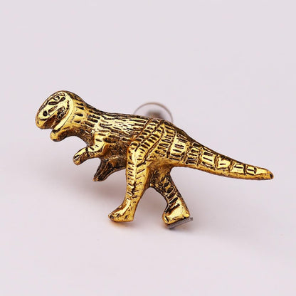 Indian Shelf 6 Pieces Cute Gold Dinosaur Drawer Knobs Kids Decorative Wardrobe Cupboard Door Knobs Pulls Handles for Home Furniture