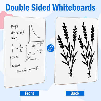 COYMOS 26 Pack Small Dry Erase Boards Classroom Pack 12 x 9 Inch Double Sided Mini White Boards Dry Erase LapBoards for Teacher Supplies with 26 Erasers and 26 Markers