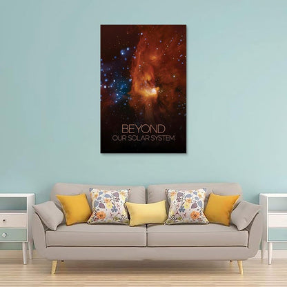 XIAOLOUTINYU Nebula Star Formation Canvas Wall Art 16x24 Inch Unframed – Deep Space Galaxy Astronomy Print for Classroom Decor, STEM Educational Space Art for Kids & Teens, Science Gift
