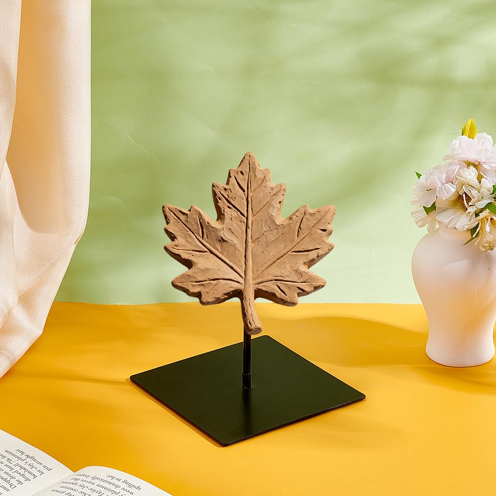 AHANDMAKER Black Metal Display Stand for Sculptures Artifact Statue Base Iron Holder for Home Decor Museum Exhibits Artifact Display Halloween Christmas Decoration, 4.72x6.49in