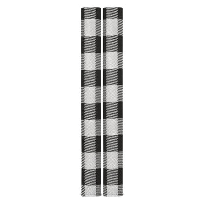 xigua 2Pcs White Black Buffalo Plaid Refrigerator Door Handle Cover Kitchen Appliance Decor Fridge Oven Dishwasher Handles Antiskid Door Knob Protector Keep Off Fingerprints