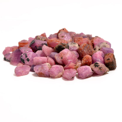 GEMKORA 100 carats Raw Pink Sapphire Crystals, Wholesale Lot, Natural Gemstone, Rough Crystals, Rock Stones, Jewelry Making Supplies, DIY & Crafts, September Birthstone, 8 to 10pcs