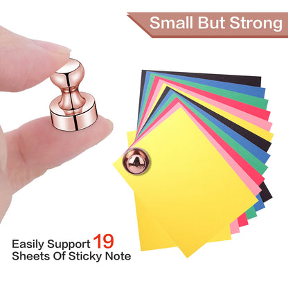 LOVIMAG Fridge Magnets 20Pcs Refrigerator Whiteboard Small Strong Magnet Classroom Kitchen Accessories Decorative Locker Set Decor Must Haves Office Calendar Refrigerador Magnetic Cute Rose Gold