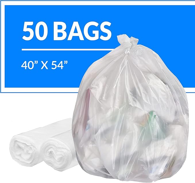 Reli. SuperValue 55-60 Gallon Trash Bags | 50 Count | Made in USA | Heavy Duty