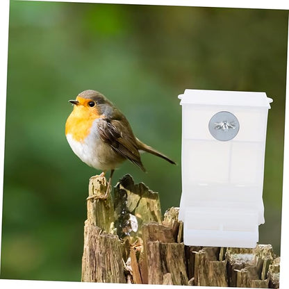 SUPVOX 2Pcs Automatic Bird Feeder Splash Parrot Food Box with Lid Easy Clean Feeding Container for Small Birds No Mess Seed Tray