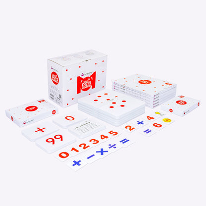 Hungry Brain Red Dots Math Flash Cards for Kids Ages 3-10 | Addition, Subtraction, Multiplication & Division Learning Cards | Educational Math Practice for Kindergarten, Homeschool & Classroom