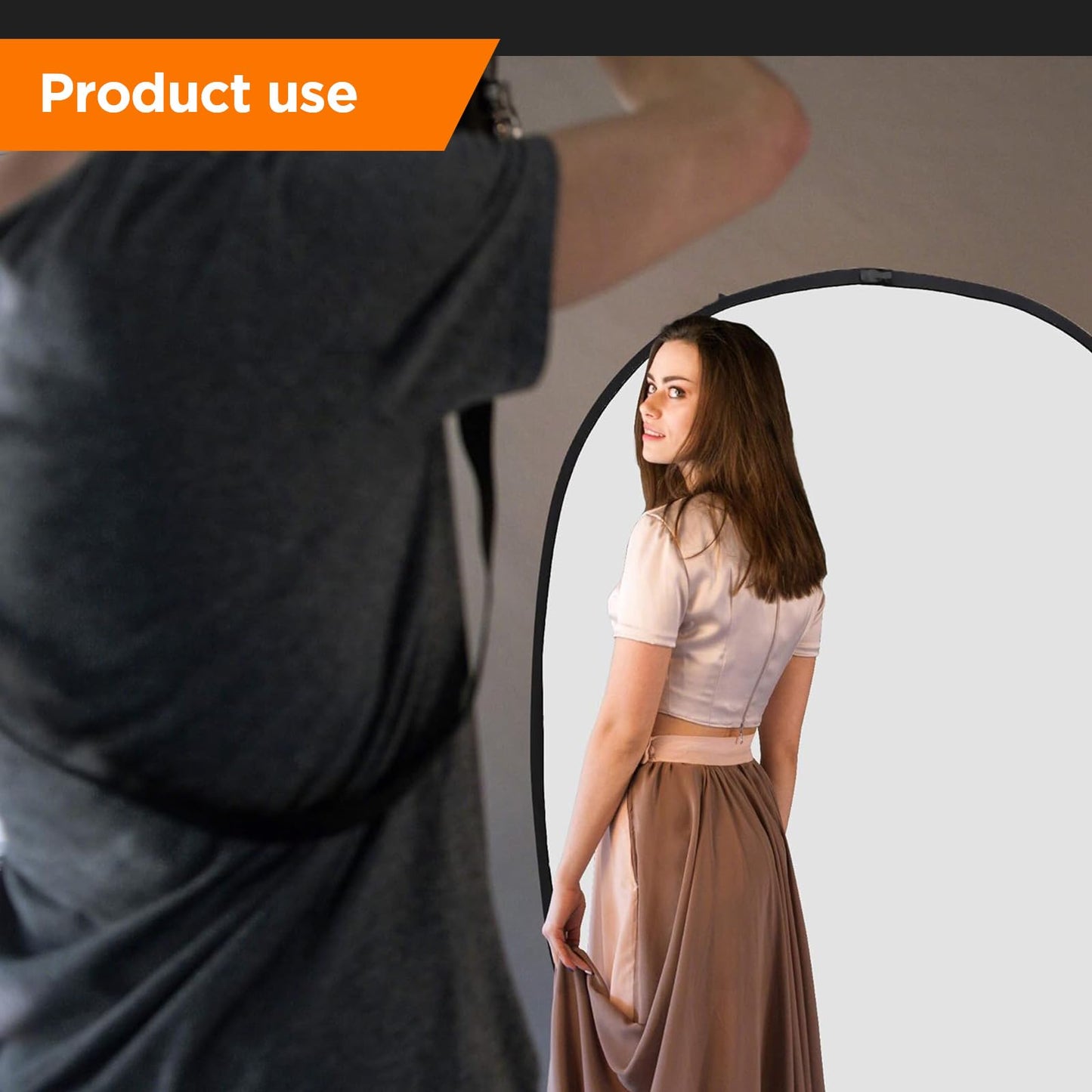 Portable Chromakey Black/White Backdrop with Stand,59 * 39 inch Pop Up Collapsible Backdrop,Foldable Black&White Screen 2 in 1 Backscreen for Photo and Video Shooting,Gaming (Black & White)