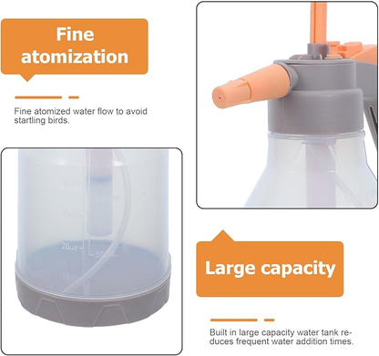 KOMBIUDA Bird Shower Misting Sprayer Bottle: 1.5L/50.72 Fl Oz Handheld Parrot Bath Sprayer Mist Cleaning Tool - Bird Mister for Parrot Parakeet Cockatiel