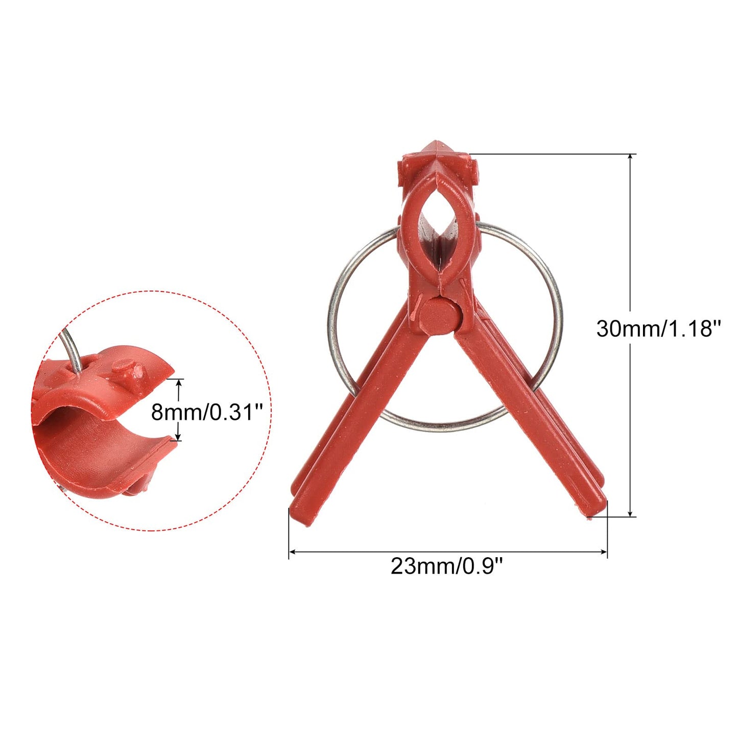 MECCANIXITY Plant Grafting Clips Plastic Curved Mouth Garden Clamps Fixing Connects Gardening Tool for Vegetable Vine Pack of 150