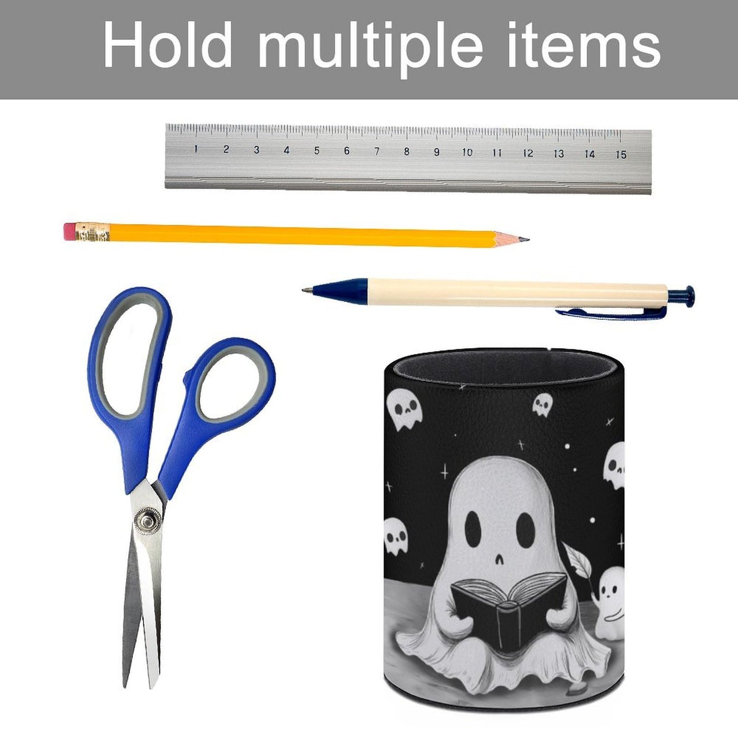 XUWU Cute Ghosts Pen Holder Pencil Cup for Desk Organizer