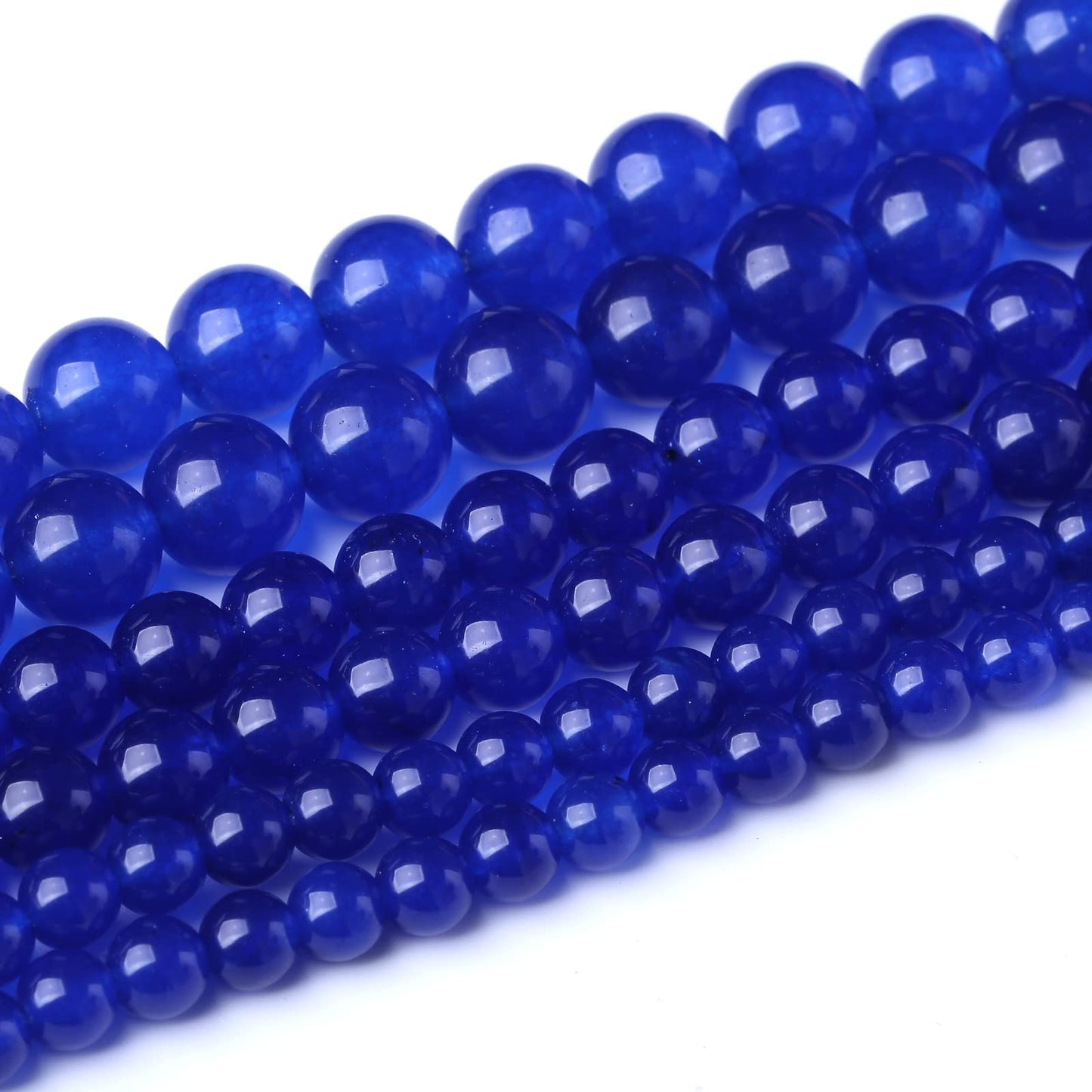 32PCS 12MM Natural Blue Chalcedony Stone Beads Energy Healing Beads for DIY Jewelry Bracelet Necklace Making for Jewelry Making15Inch