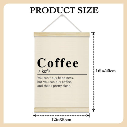 rizotus Coffee Poster Hanger Frame Set of 2, Trendy Wall Art Posters for Coffee Bar, Hanger Frame for Kitchen Office Bar Gallery Wall Decor, 12x16 Inch -B01