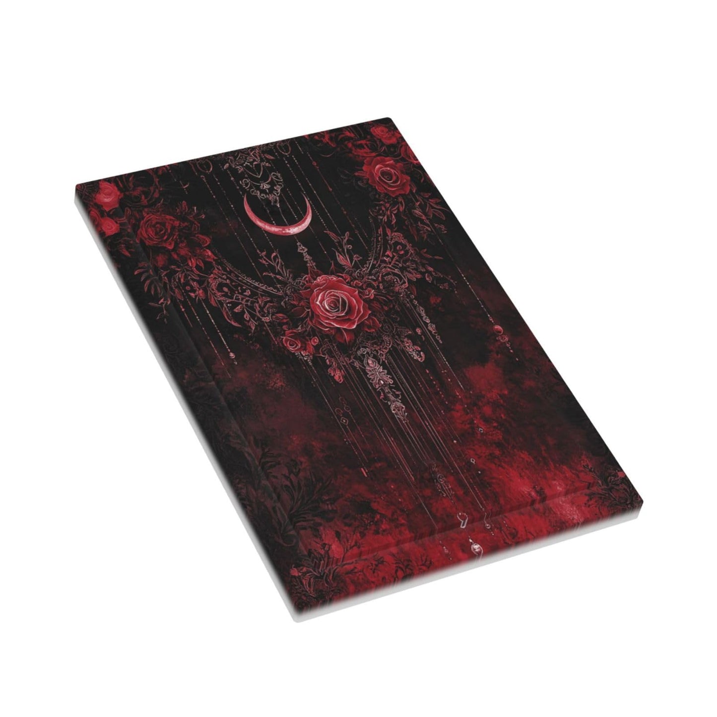 Annisrak Light Switch Cover Plate Gothic Red Rose Moon Dark Floral 1 Gang No Device Blank Wall Plate Decorative Switch Plate Covers Electrical Outlet Cover for living Room Home Decor