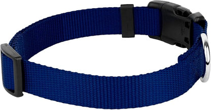 Country Brook Petz - Everyday Nylon Dog Collar and Leash - 10+ Cool Colors (3/4 Inch, Medium, Royal Blue)