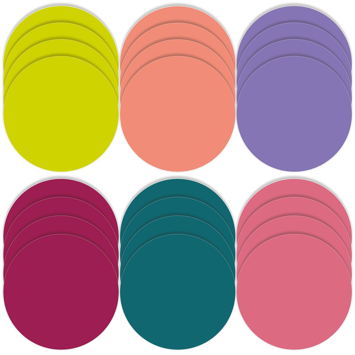 Lincia 24 Pack Colorful Dry Erase Dots Circles Spots for Classroom Table 10.5 Inch Removable Vinyl Desktop Stickers Spots Wall Decals for 100th Day of School Teacher Students Home (Retro Colors)