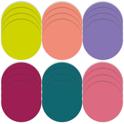Lincia 24 Pack Colorful Dry Erase Dots Circles Spots for Classroom Table 10.5 Inch Removable Vinyl Desktop Stickers Spots Wall Decals for 100th Day of School Teacher Students Home (Retro Colors)