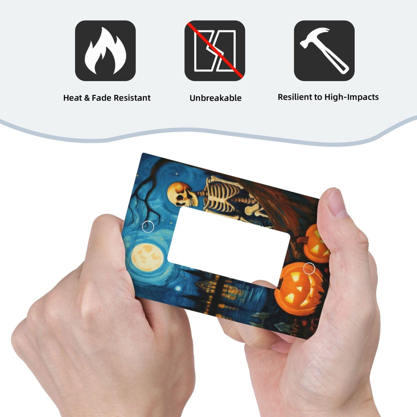 HLCoChT Decorative Art Light Switch Covers Pumpkin - lit Halloween Eve Switch Plate 1 Gang Rocker Outlet Decorative Switch plate Faceplate GFCI Light Switch Covers