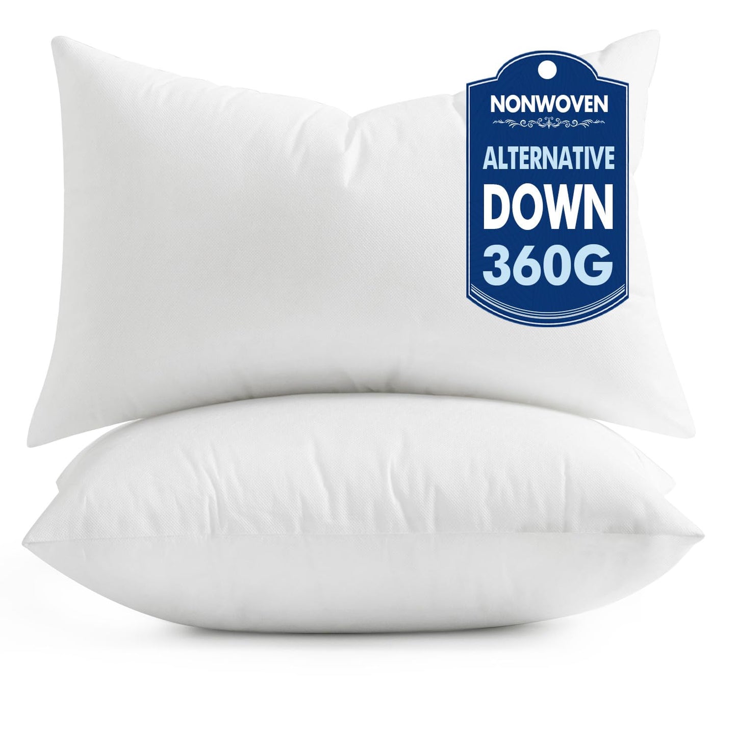 MIULEE Set of 4 Throw Pillow Inserts 20x20 Inches, 100% Virgin Filling Nowoven Pillow Inserts for Couch Sofa Living Room