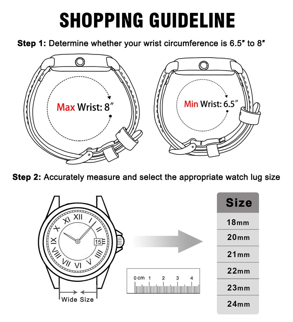 Ritche 21mm Leather Watch Band Quick Realease Watch Bands for Men Women Compatible with Timex Expedition Fossil Seiko Espresso Brown Watch Strap, White Elephant Gifts, Stocking Stuffers for Men, Father's Day gifts