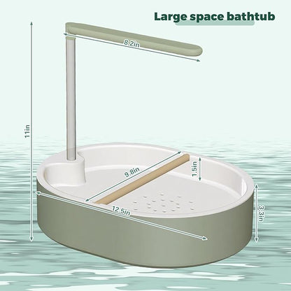 Parrot Bathtub Bird Automatic Bath Shower,Large Bird Shower Fountain Indoor Bathtub with Running Water, Contains USB and Pump,for Pet Birds, African Grey, Cockatiel, Conure, Budgie, Lovebird(Fashion)