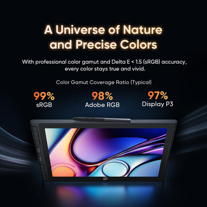 XPPen Artist 16 3rd Drawing Tablet with Screen, 15.4"Pen Display with 16K Pressure Stylus, Anti-Glare Etched Glass, 2 Scroll Wheels & 8 Hotkeys, Include Foldable Stand, Compatible with Mac/Win/Android