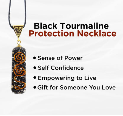 Real Crystal Black Tourmaline Orgonite Pyramid W/Flower of Life Healing Crystal Pendant, Pyramid Crystal Gemstone Pyramid for Meditation, Motivation, Positivity - Handmade in India