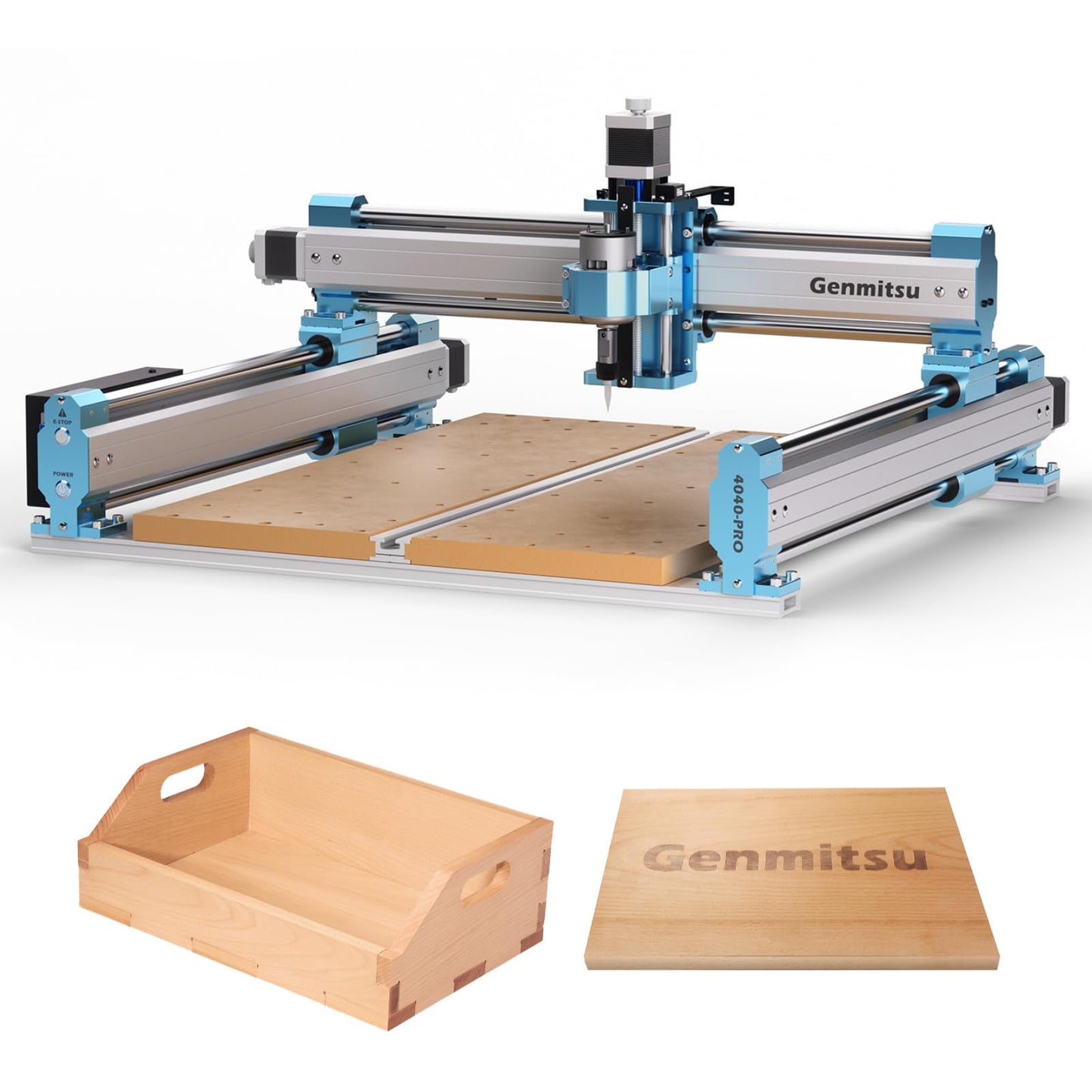 SainSmart Genmitsu 4040 PRO CNC Milling Machine, Support 4-Axis and WiFi Module, Upgraded Lead Screw Drive for Woodworking, Metal and Acrylic Cutting, Milling, GRBL Control