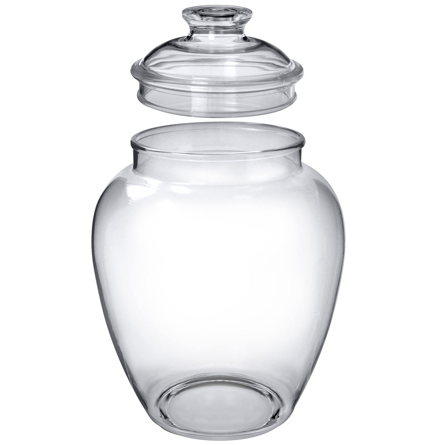 Amazing Abby - Sugar Sugar - 140-Ounce Plastic Candy Jar with Lid, Large Cookie Jar (7.5"(D) x 10.5"(H)), Apothecary Jar, BPA-Free, Shatter-Proof, Dishwasher-Safe, Great for Candy Buffet