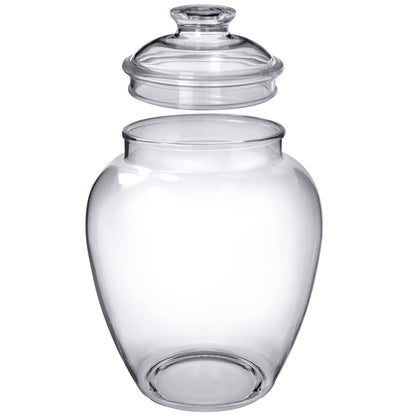 Amazing Abby - Sugar Sugar - 140-Ounce Plastic Candy Jar with Lid, Large Cookie Jar (7.5"(D) x 10.5"(H)), Apothecary Jar, BPA-Free, Shatter-Proof, Dishwasher-Safe, Great for Candy Buffet