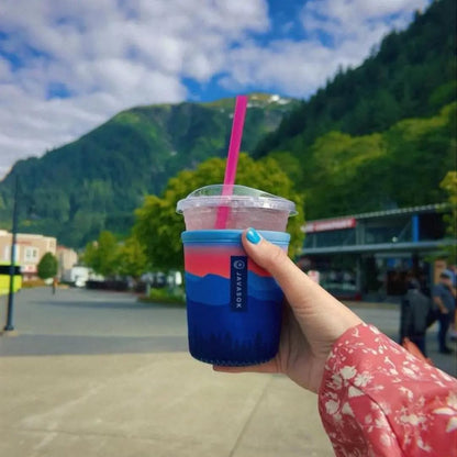 Sok It JavaSok Iced Coffee & Cold Soda Insulated Neoprene Cup Sleeve (Blue Ridge, Medium: 22-28oz)