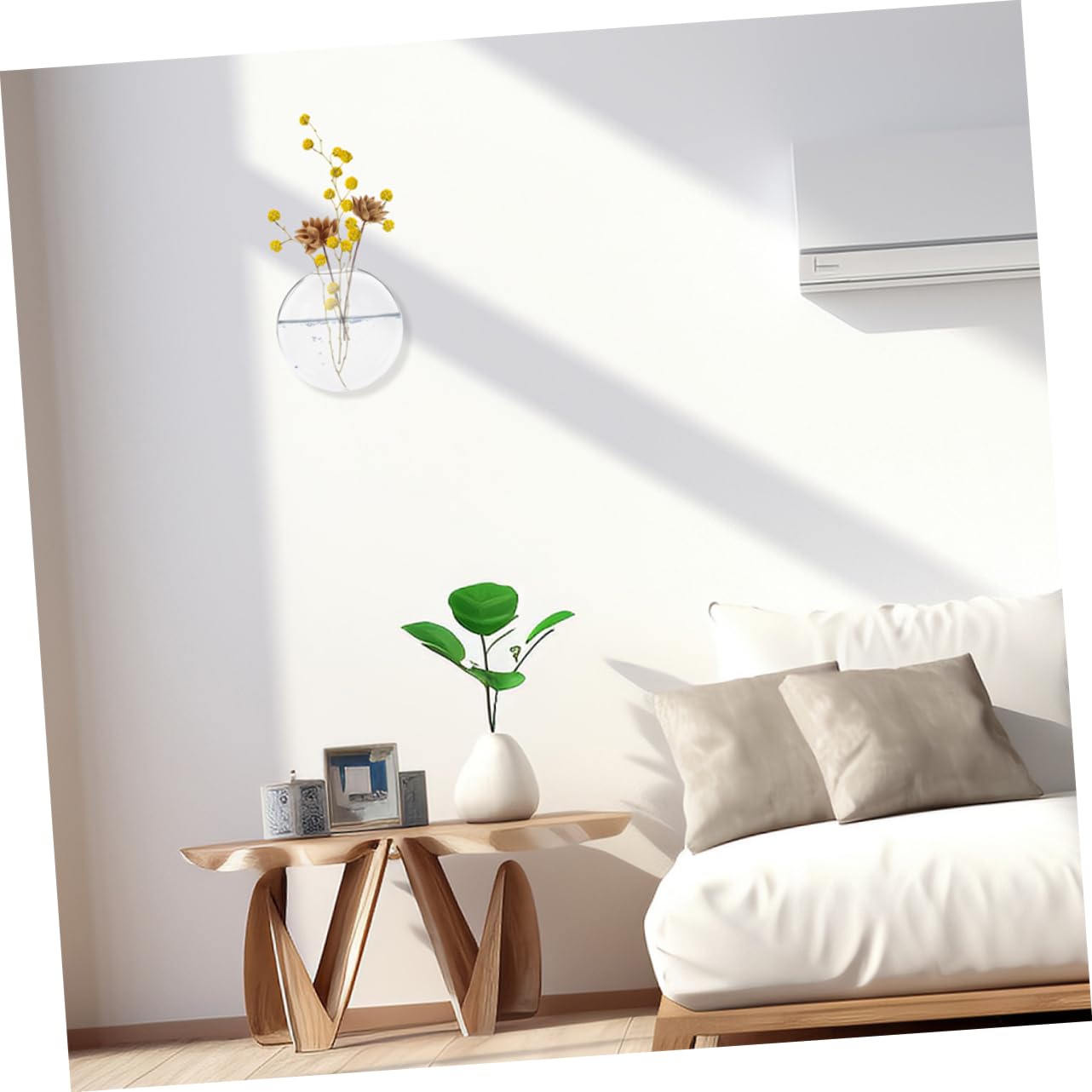 PRETYZOOM Hanging Hydroponic Glass Vase for Indoor Plants Wall Planter Terrarium Bottle Decorative Wall Holder for Home and Balcony Decor 4pcs Set