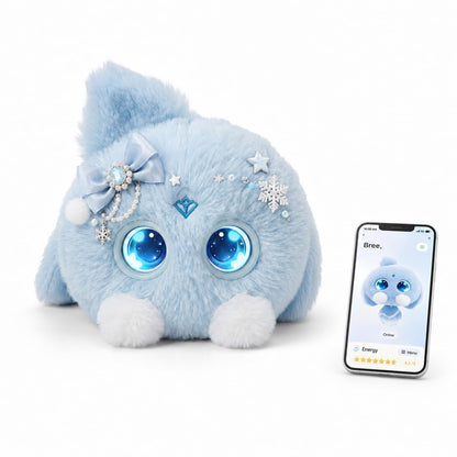 OKIVIVI AI Plush Companion, GPT-Powered Voice Chat Stuffed Toy with Conversation Memory, Expressive LED Eyes and Touch Response, Cute Stuffies Interactive AI Toys Gift for Teens