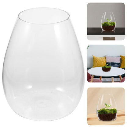 VOSAREA Plant Terrarium Glass Bottle for DIY Micro Landscape Compact Succulent Holder for Home Office and Garden Decor Creative Design