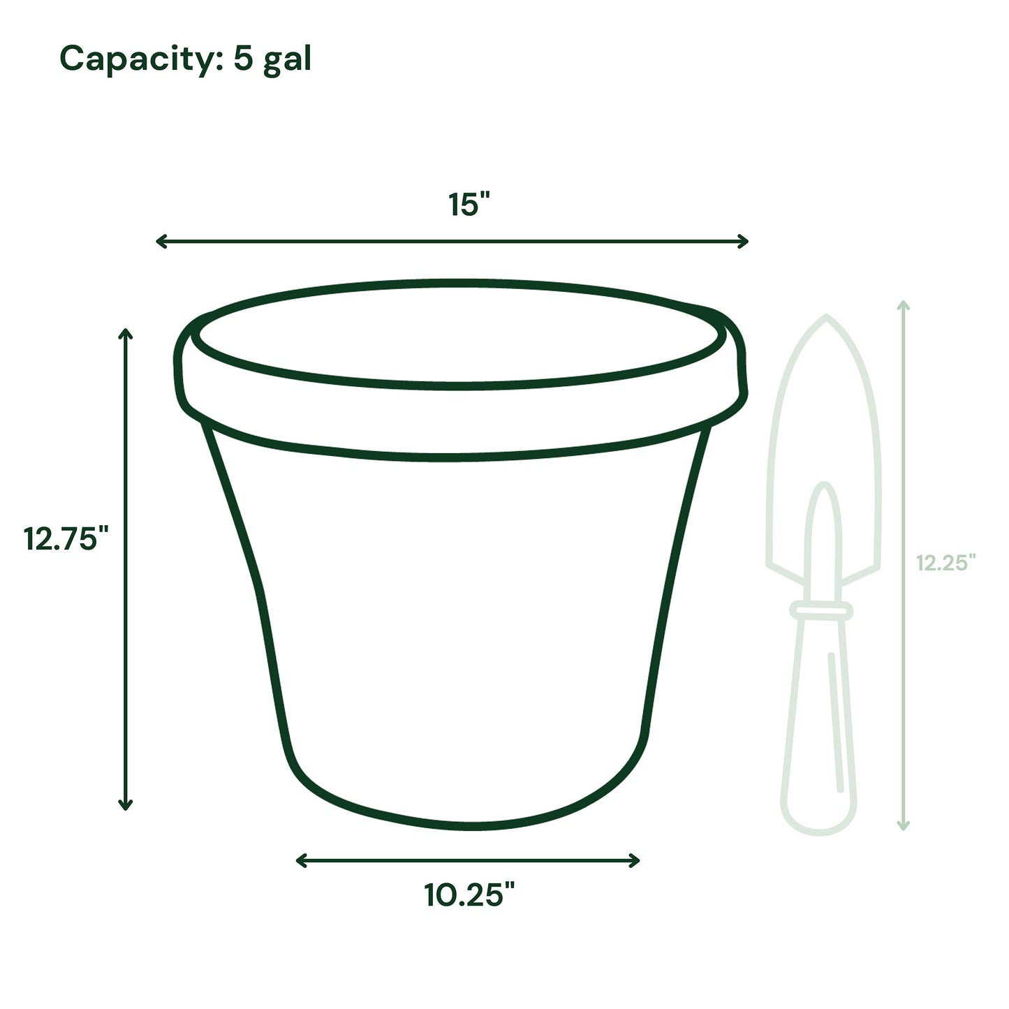 Bloem Terra Pot Planter: 14" - Terra Cotta - Durable Resin Pot, for Indoor and Outdoor Use, Gardening, 5 Gallon Capacity, Saucer Sold Separately