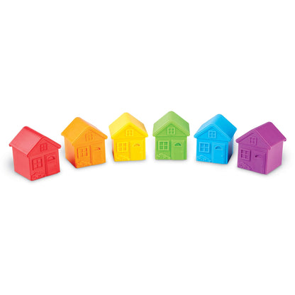 Learning Resources All About Me Sorting Houses - 12 Pieces, Ages 3+ Fine Motor & Sorting Skills, Montessori Toys, Special Education Actives, Imaginative Play