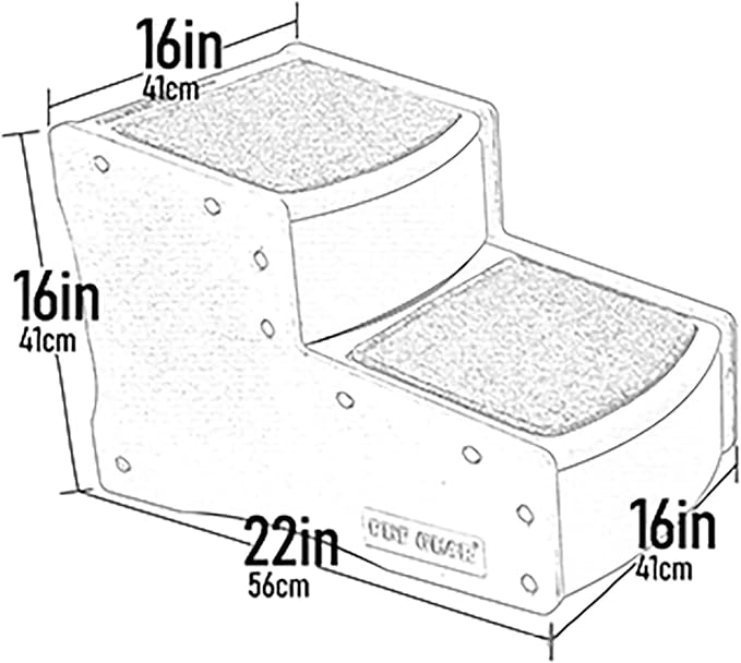 Pet Gear Easy Step II Pet Stairs, Espresso, 2 Step | For Cats/Dogs up to 150 Pounds, Portable, Removable Washable Carpet Tread, No Tools Required