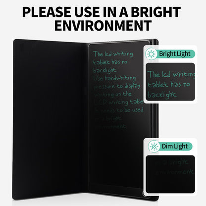 LCD Writing Tablet for Adult: Mini 6.5 Inch Full Screen Digital Notepad with Hall Switch and Tablet Case Reusable Writing Pad Portable Use for Office Study Teaching