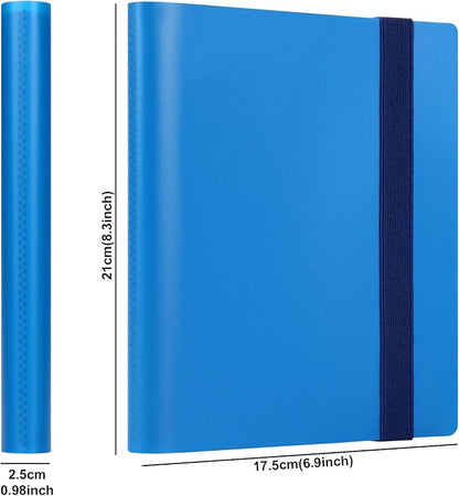 GEAoffice 4 Pocket Binder - Small Size Trading Card Collection Album Folder - 160 Side Loading Pocket Binder for TCG, MTG, Sports&Game Cards - Gifts for Card Collectors (Light Blue)