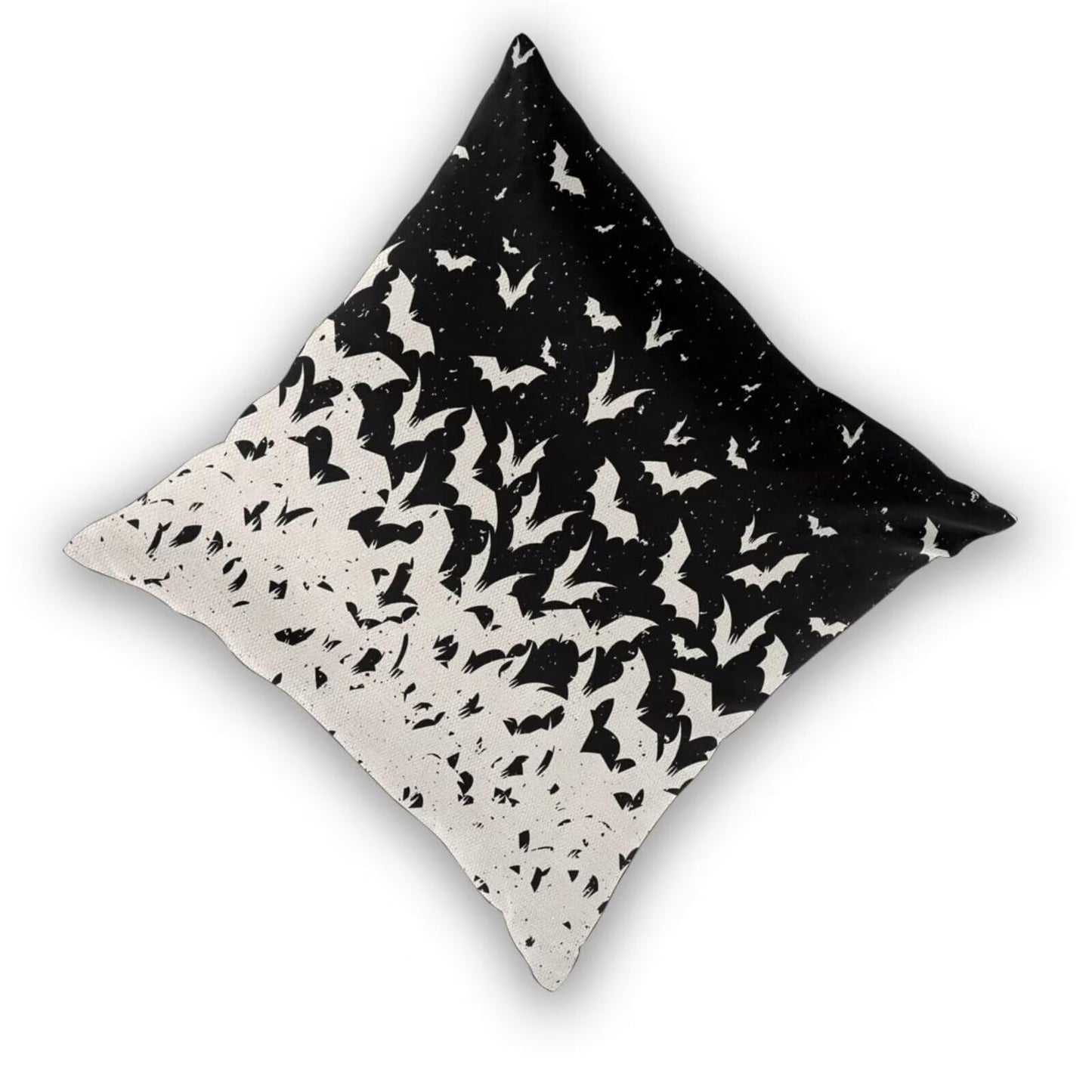 Sunshineyan Halloween Pillow Covers 18x18 Set of 2, Halloween Bat Decorative Throw Pillow Covers Outdoor Farmhouse Holiday Pillow Cases for Couch Sofa Home Decor
