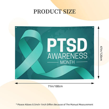 June Is Ptsd Awareness Month Banner Party Background Decorations 47x71 Inch Party Supplies