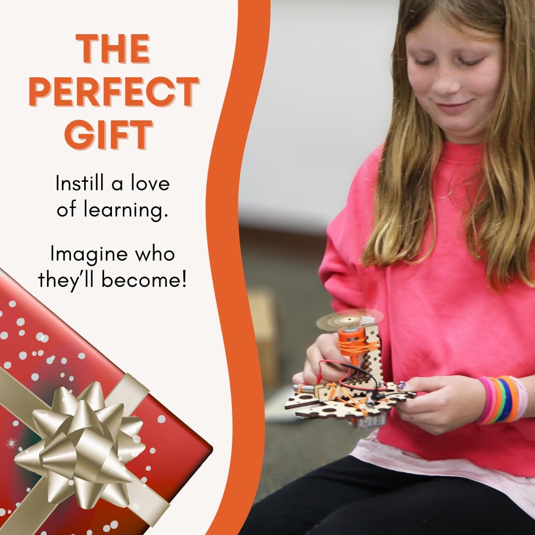 Tinkering Labs STEM Kits for Kids Age 8-10 | Inventors Kids Science Kit, Robot Building, and Engineering with Electricity Circuits | Coolest DIY Toys and Best Birthday Gifts for 10 Year Old Boy Girl