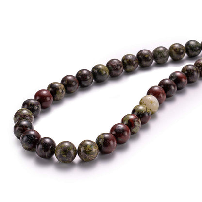 BEADIA Natural Dragon Blood Stone Round Loose Semi Gemstone Beads for Jewelry Making 8MM 44PCS