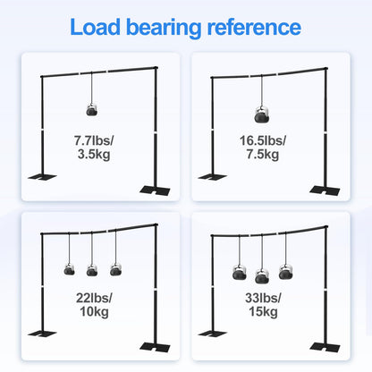 EMART Heavy Duty Backdrop Stand for Parties, 10x10 ft Pipe and Drape Adjustable Back Drop Stand Kit with Flat Base, Sturdy Photo Background Frame Diy Pole for Flower Wall Wedding Curtain