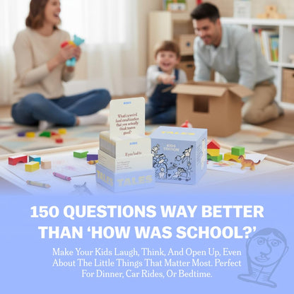 TALES 150 Conversation Cards, Kids Edition, Fun Family Games for Kids, Perfect for Dinners, Road Trips, Classrooms & Game Nights, Gifts & Gatherings, Conversation Starters to Spark Creativity