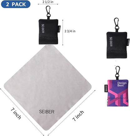 SEIBER Eyeglass Cleaning Microfiber Cloth, 7 x 7 inch Glasses Cloth
