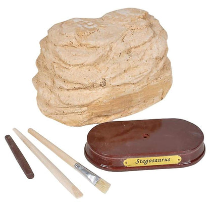 ArtCreativity Dinosaur Excavation Kit for Kids, 5.5” Stegosaurus Skull Excavating Set with Fossil Digging Tools and Stand, Fun Science Activity Toy, Educational Dinosaur Gift for Boys and Girls
