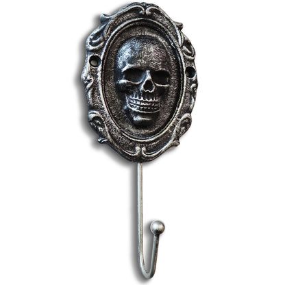 IRISVITA Gothic Skull Hook for Wall, Rustic Gothic Wall Hanger for Keys, Halloween Decor, Goth Key Holder for Dark Academia Bedroom or Living Room