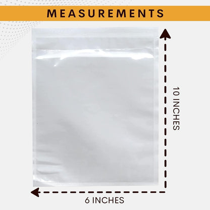 1000 Pack 6"x10" Shipping Label Sleeves – Clear Self-Adhesive Packing Slip Pouches, Waterproof Packing List Envelopes – Ideal for Shipping Documents, Mailing Labels, Invoices & Packing Slips